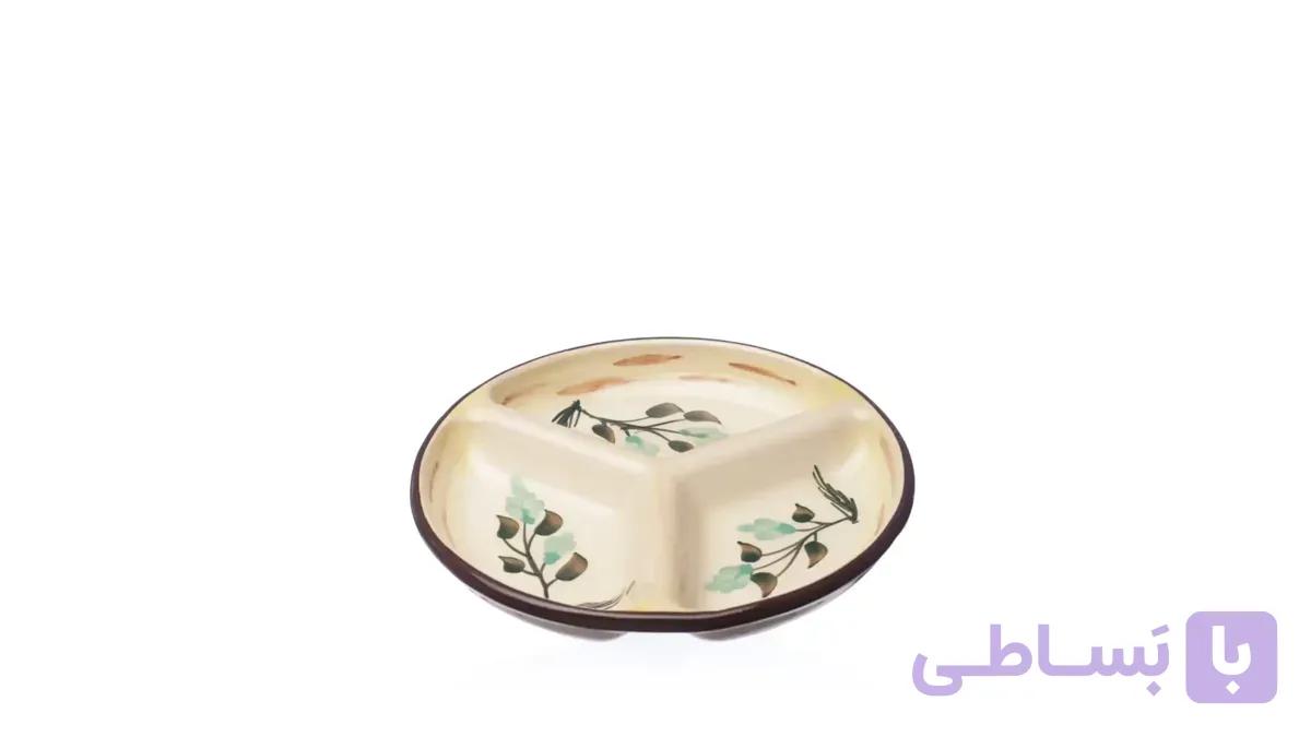 اردو خوری سفالی طرح گل