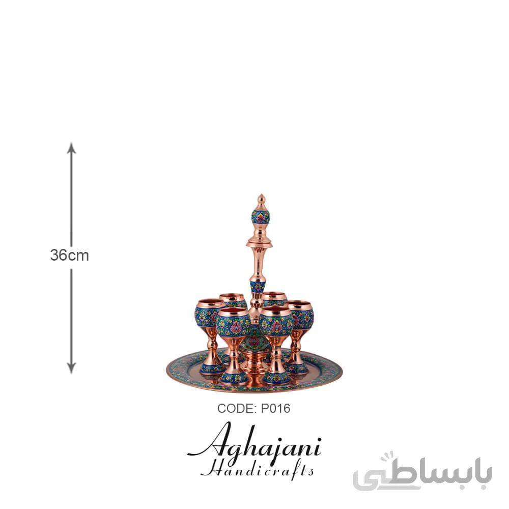 سرویس شربت خوری کوچک مس و پرداز