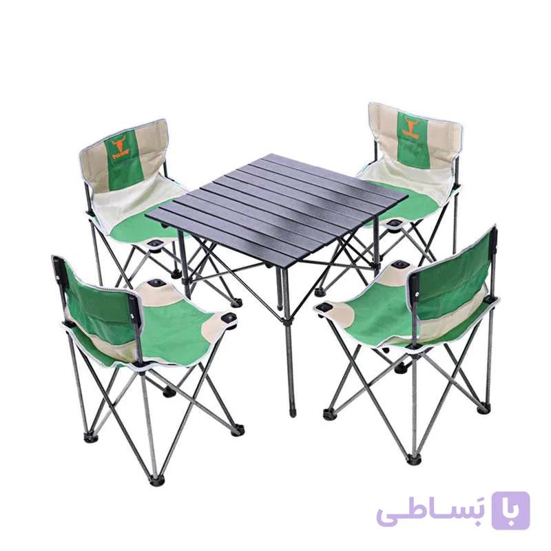میز و صندلی سفری تاشو 4 نفره پکینیو مدل PKN-G1016 بسته 5 عددی — تصویر 1