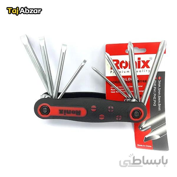 مجموعه 8 عددی پیچ گوشتی تاشو رونیکس مدل RH-2900 ا Ronix RH-2900 Folded Screwdriver Set 8 PCS