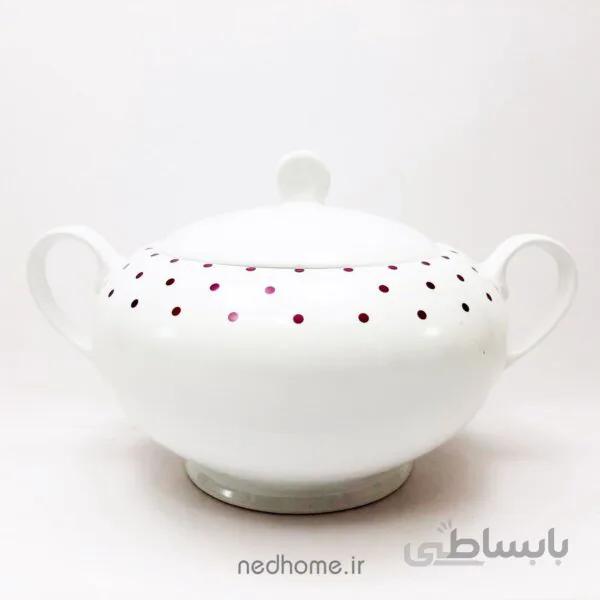 سوپ خوری در دار چینی زرین طرح اسپاتی بنفش