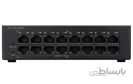 سوئیچ 8 پورت سیسکو مدل اس اف 110 دی 08 اچ پی ا سوئیچ سیسکو SF110D-08HP 8Port Unmanaged Switch
