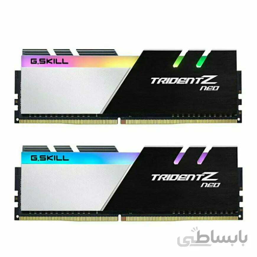رم جی اسکیل Trident Z Neo 32GB 16GBx2 3600MHz CL18 ا G.Skill Trident Z Neo 32GB 16GBx2 3600MHz CL18 DDR4 Memory