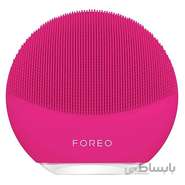 فیس براش فورئو FOREO مدل لونا مینی LUNA MINI 3 | پاکسازی صورت با فناوری T-SONIC، رنگ سرخابی ا FOREO LUNA mini 3 Sonic Smart Silicone Electric Facial Cleansing Brush, Fuchsia