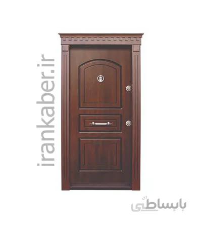 درب ضد سرقت CNC روکش راش سه قاب محرابی سری K