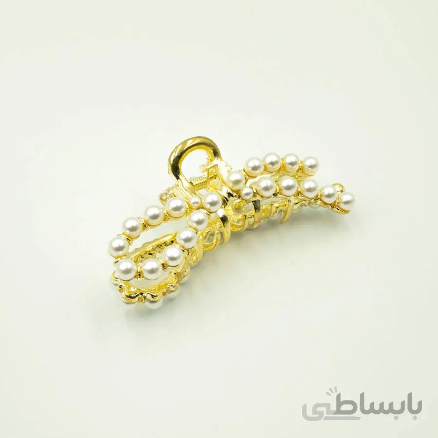 کلیپس طلایی مروارید کد C104