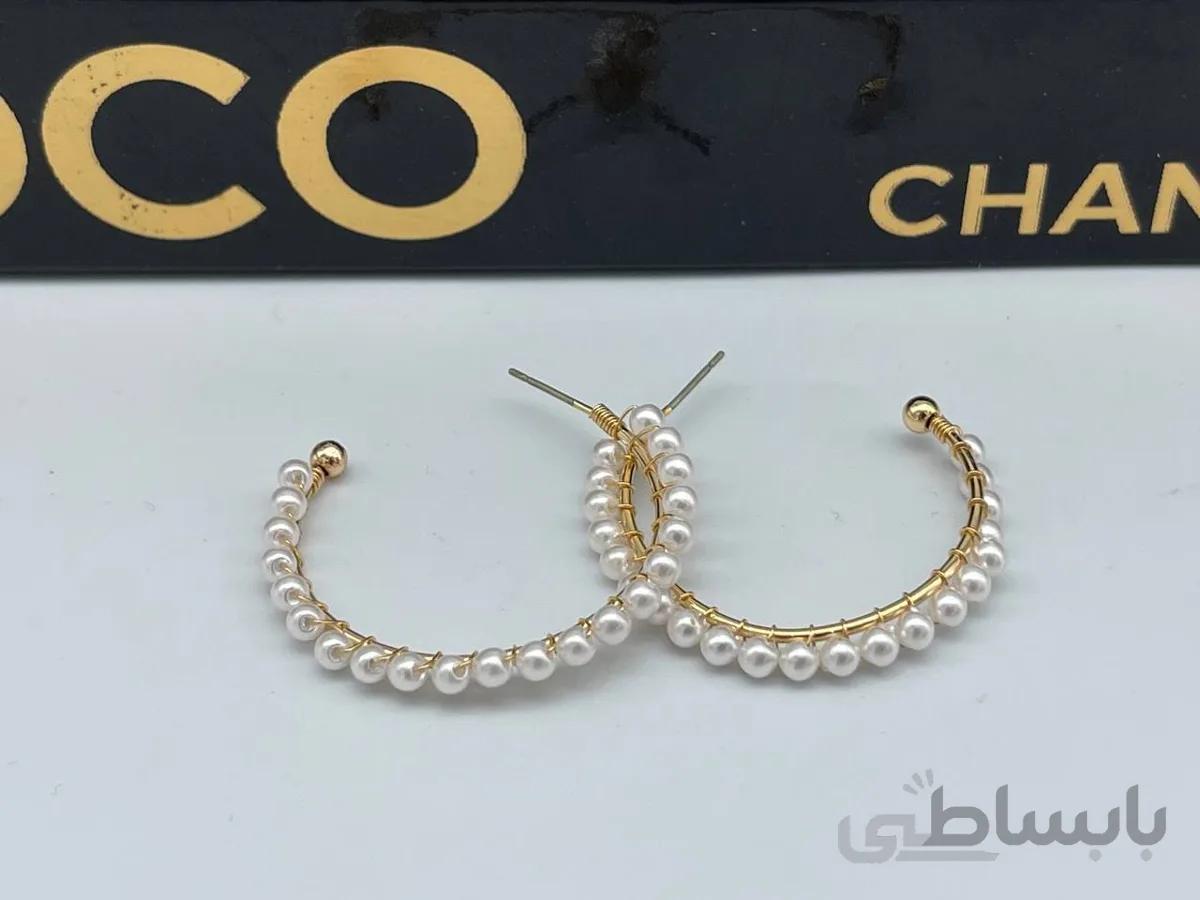 گوشواره مرواریدی حلقه ای