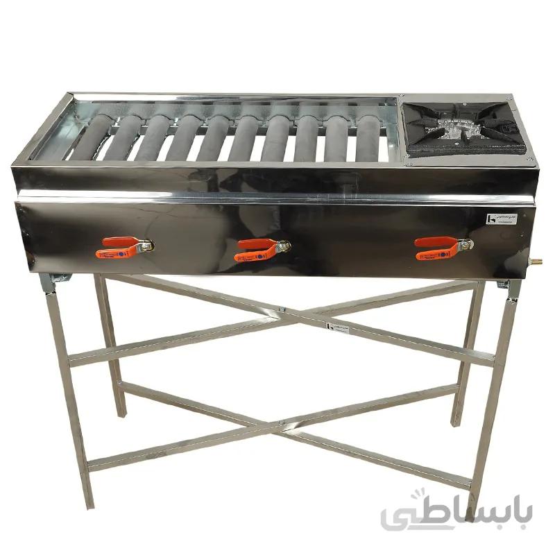 کباب پز ۹۰سانت با پلوپز وپایه متحرک اوپیس