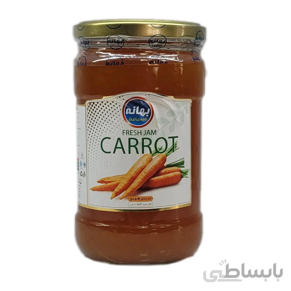 مربا هویج 800 گرم بهانه بسته 12 عددی