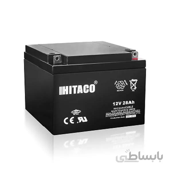 باتری یو پی اس 12 ولت 28 آمپر ساعت هیتاکو HB28-12