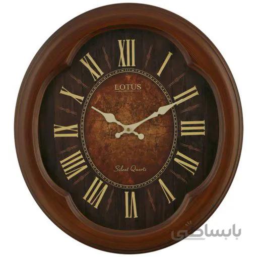 ساعت دیواری چوبی لوتوس مدل SANFORD کد L014 رنگ BR