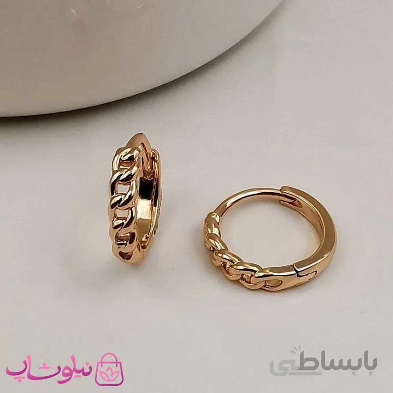 گوشواره حلقه ای کوچک ژوپینگ طرح کارتیه کد 338