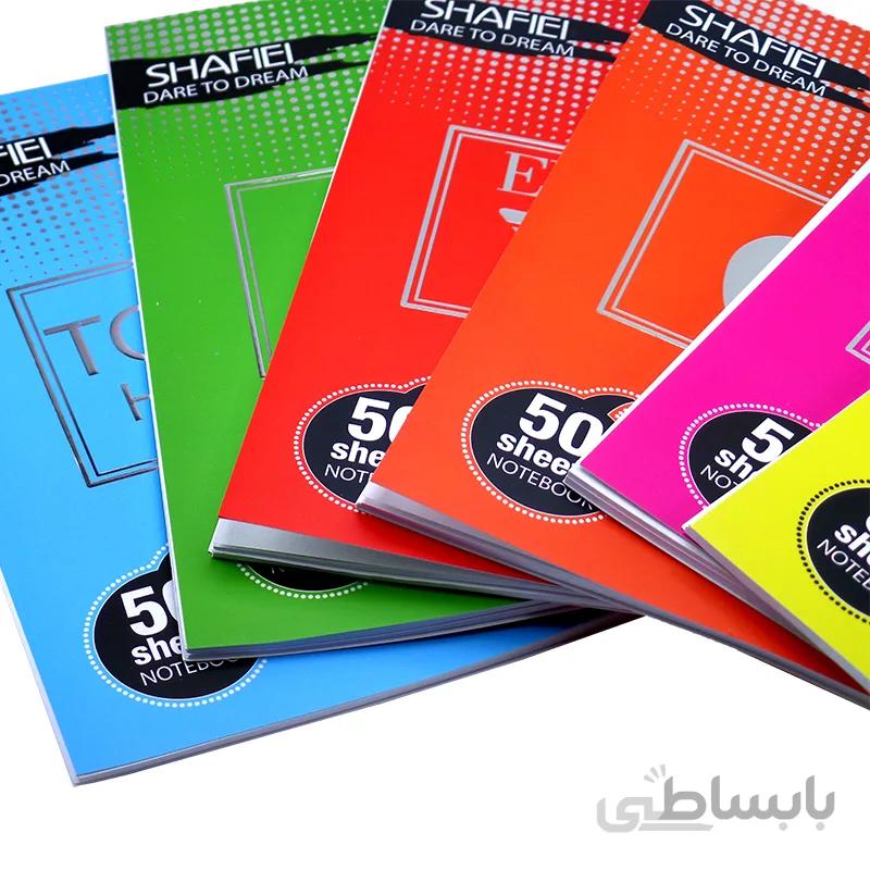 دفتر سیمی 50 برگ شفیعی طرح برندهای مشهور کد 87