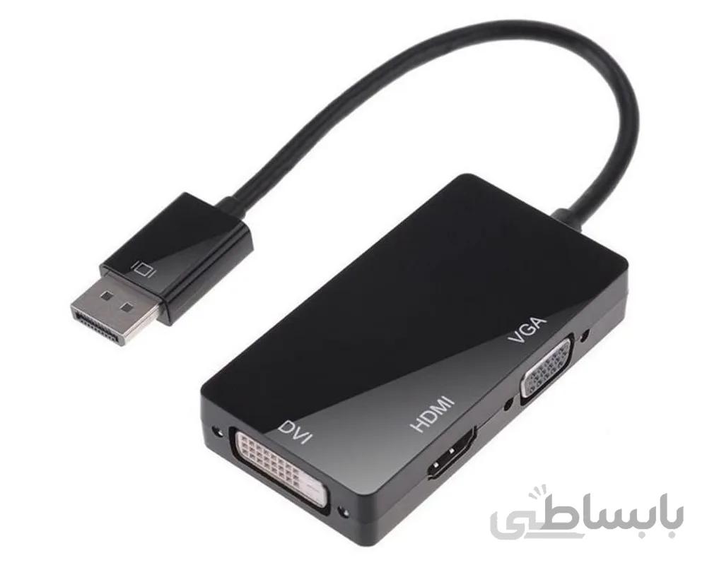 مبدل DisplayPort به DVI و HDMI و VGA مدل Combo فونیکس DPC-1010