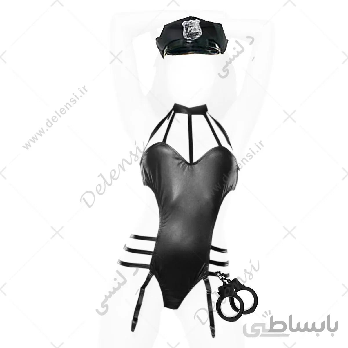 کاستوم پلیس زنانه با هارنس و بند جوراب