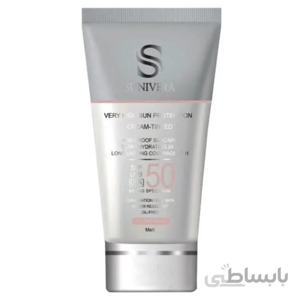 ضد آفتاب پوست چرب سانیورا مدل 01 Oily – بژ روشن ا Sunivera Be3 Technology Sunivera Tinted For Oily Skin Sunscreens Cream 50ml