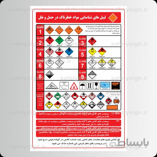 9166 -لیبل های شناسایی مواد خطرناک در حمل و نقل