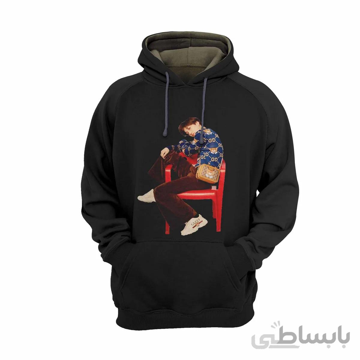 هودی مشکی طرح گروه موسیقی اکسو EXO