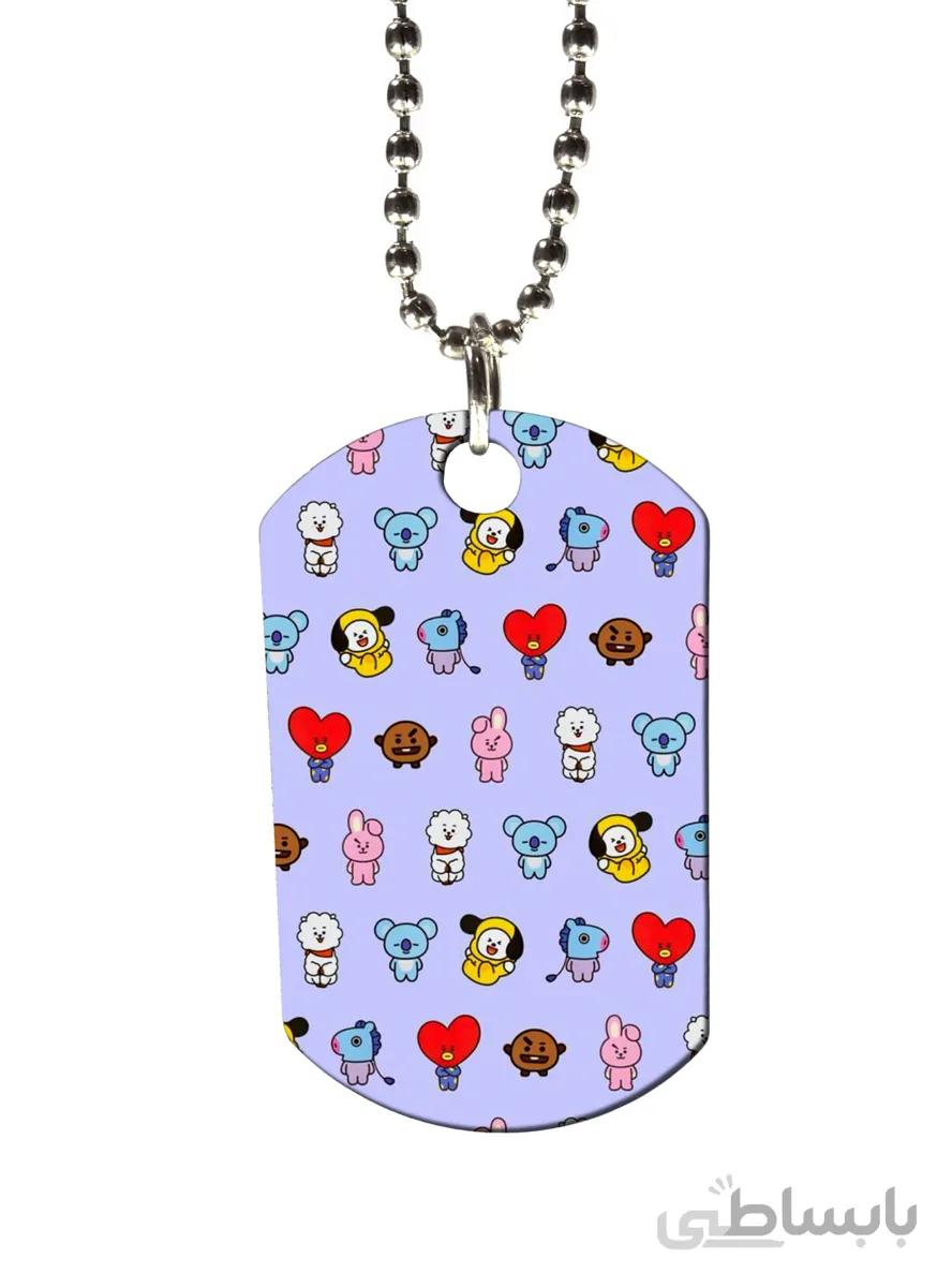گردنبند طرح بی تی اس bt21