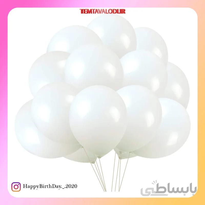 بادکنک ساده سفید