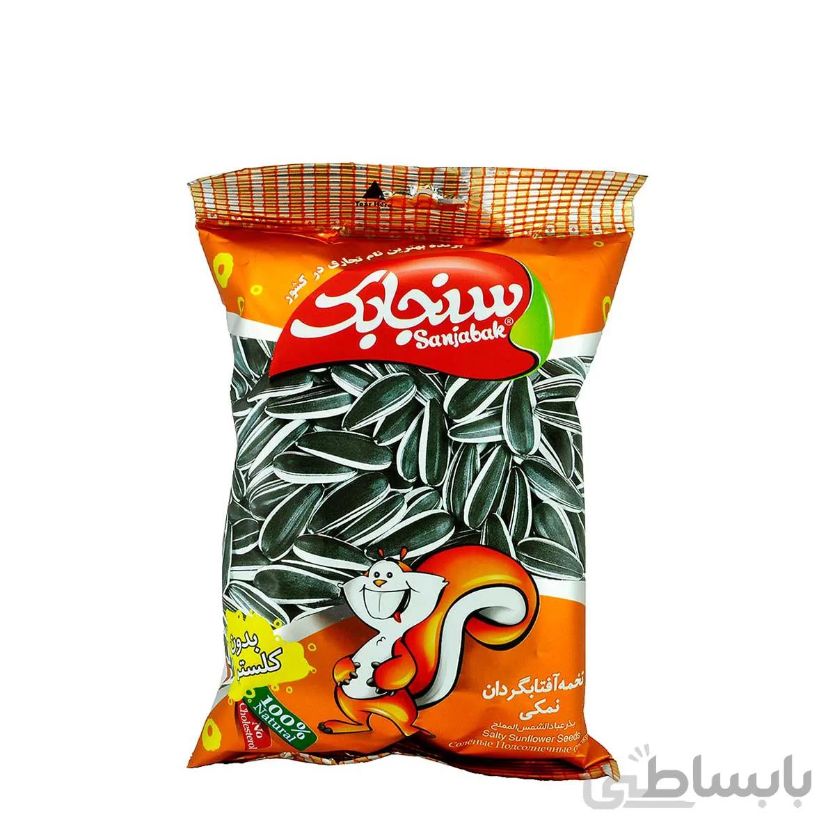 تخمه آفتابگردان نمکی سنجابک مقدار 120 گرم