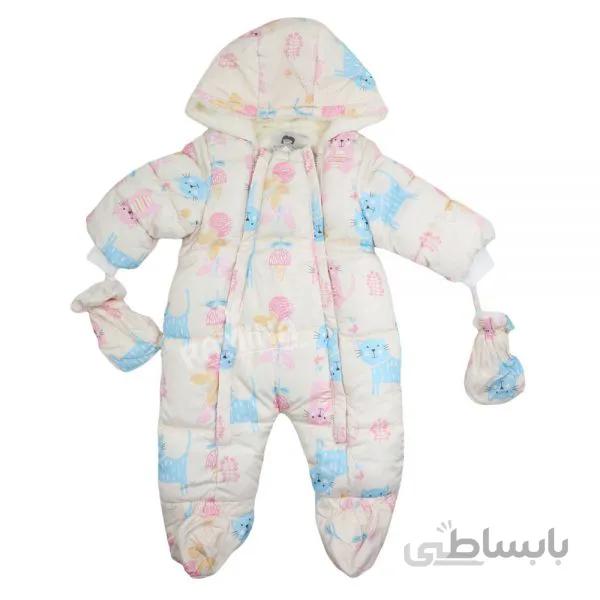 کاپشن سرهمی طرح گربه Mother’s babybear