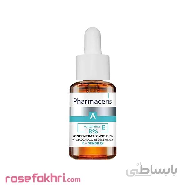 سرم جوان کننده و ضد چروک ویتامین E فارماسریز مدل E-Sensilix حجم 30 میلی لیتر ا Pharmaceris E-Sensilix Smoothing And Regenerating Serum With 8% Vitamin E 30 ml