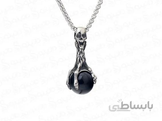 گردنبند مردانه گوی جمجمه تاریکی 10123-pen