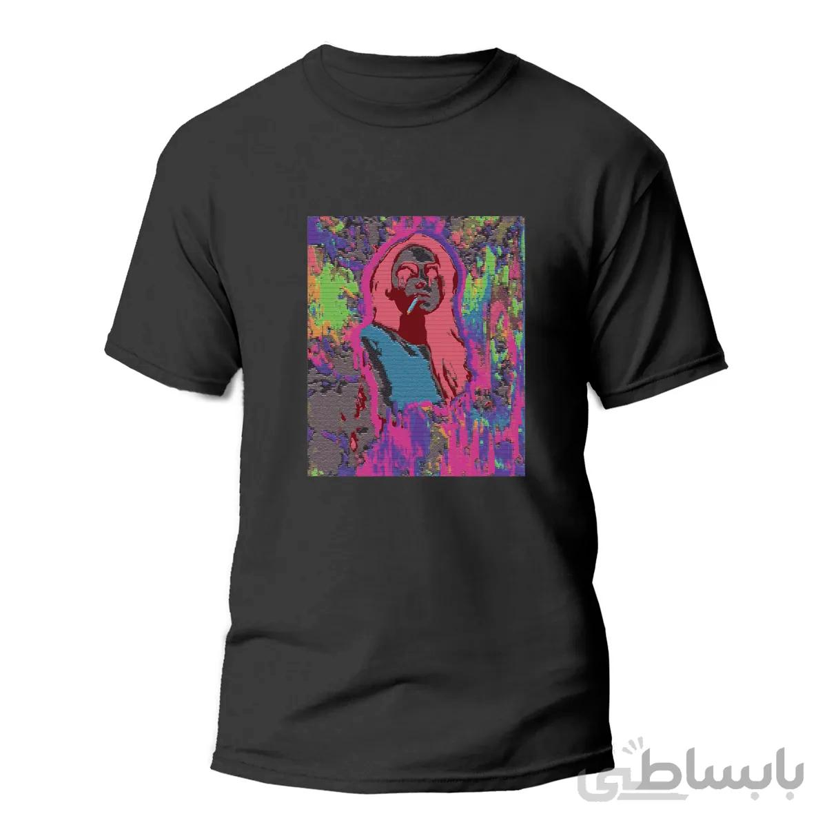 تیشرت طرح گرافیکی girl