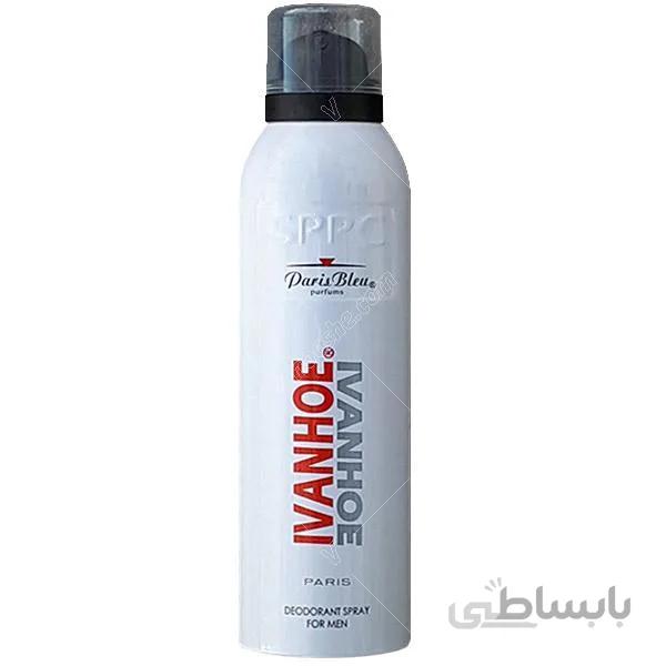 اسپری دئودورانت مردانه پاریس بلو Paris Bleu مدل Ivanhoe حجم 200 میلی‌لیتر