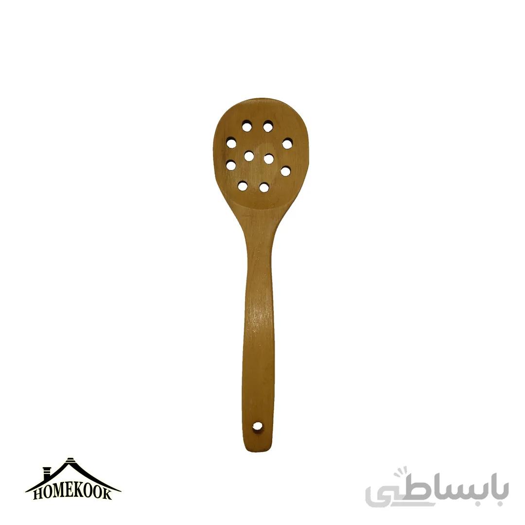 کفگیر چوبی سوراخ دار