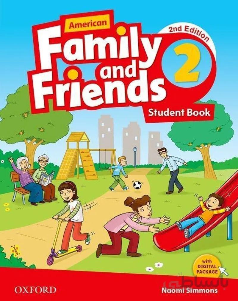 کتاب امریکن فمیلی اند فرندز دو American Family and Friends 2nd 2 SB+WB+CD+DVD