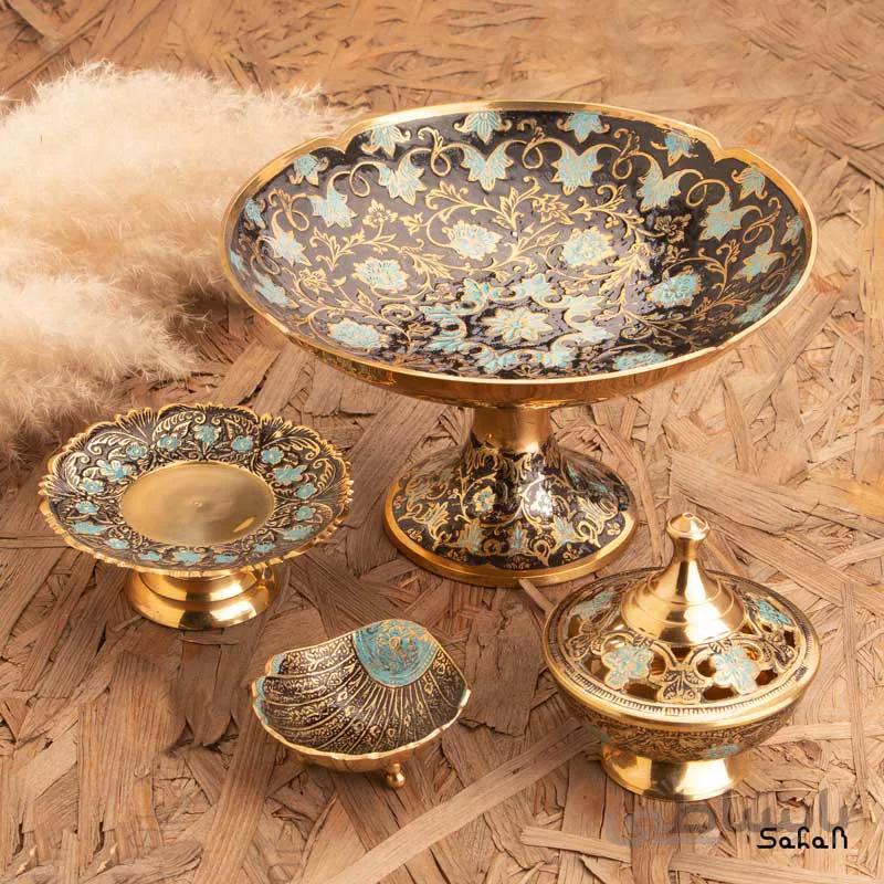 ست پذیرایی برنجی میناکاری کد 189