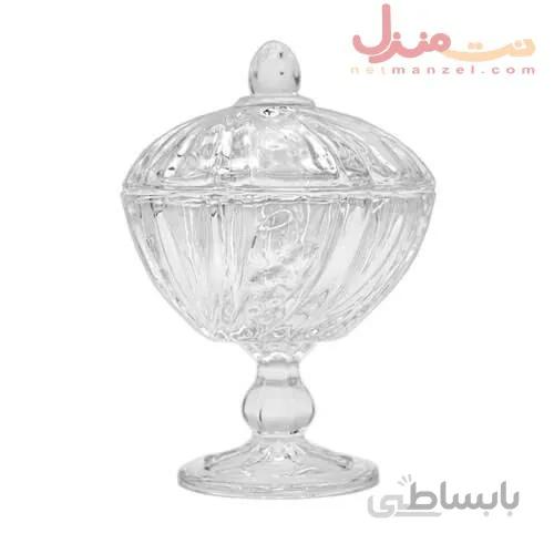 قندان پایه دار کریستال ایرنا طرح پراگ