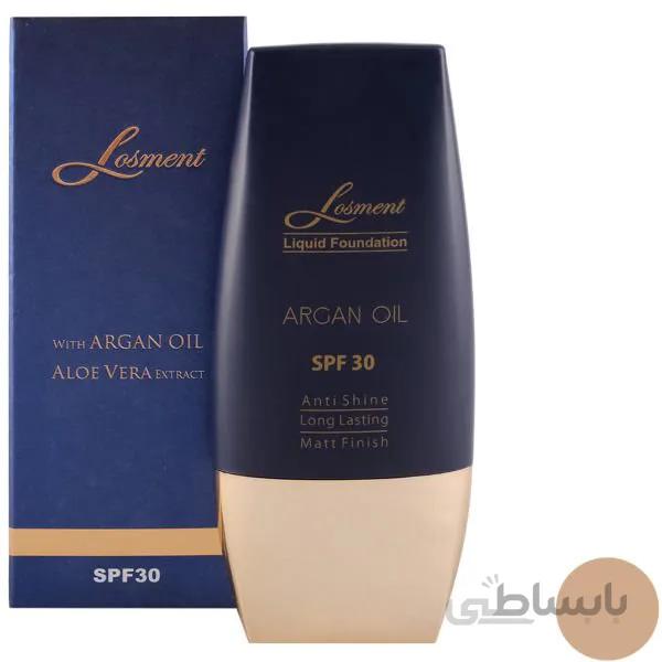 کرم پودر تیوپی مناسب پوست چرب حاوی آرگان و آلوورا لوسمنت SPF 30 شماره 225 ا Losment Foundatin SPF 30 No 225
