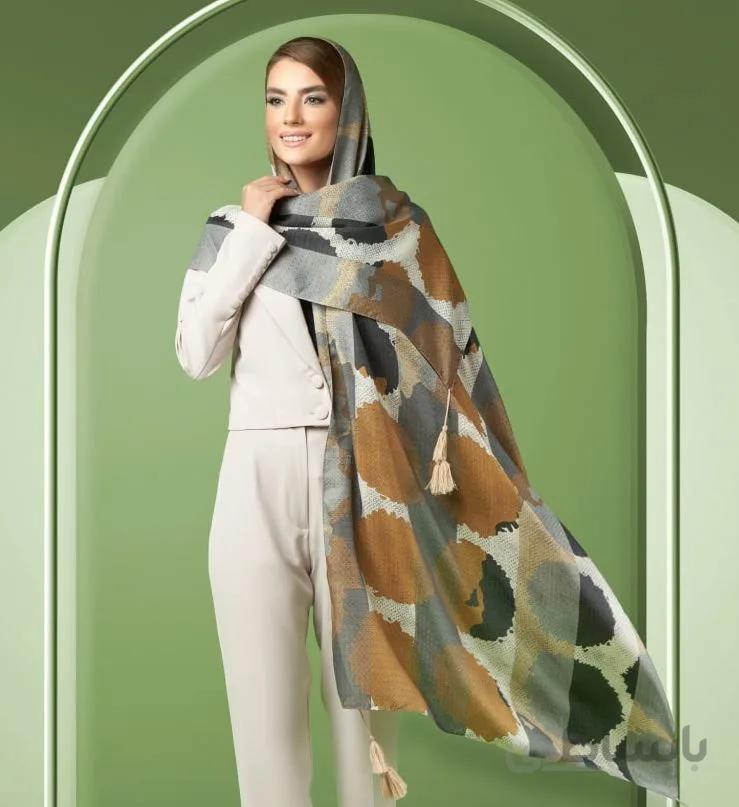 شال نخی حصیری پاییزه (کد 3021)