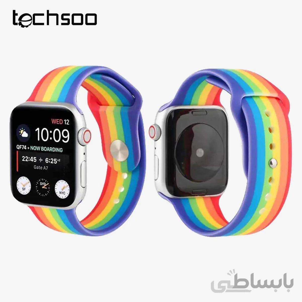 بند اپل واچ رنگین کمانی