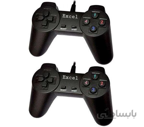 دسته بازی دوبل ساده سیمی Excel X-201 ا EXCEL X-201 PC Gaming Controller