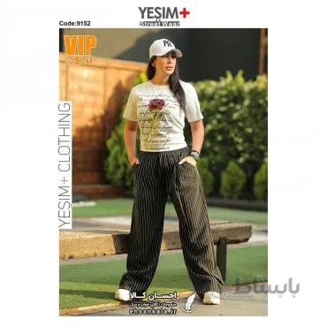 ست تیشرت شلوار +YESIM یشیم بیگ سایز کد 9152