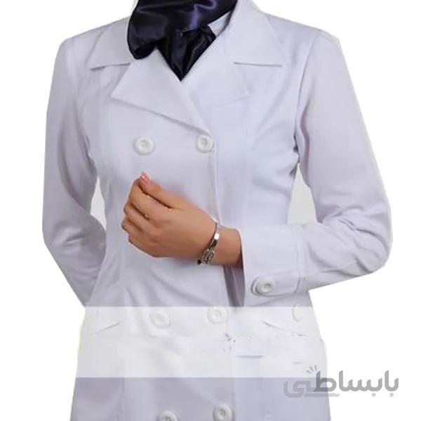روپوش سفید زنانه سندس مدل سریرا