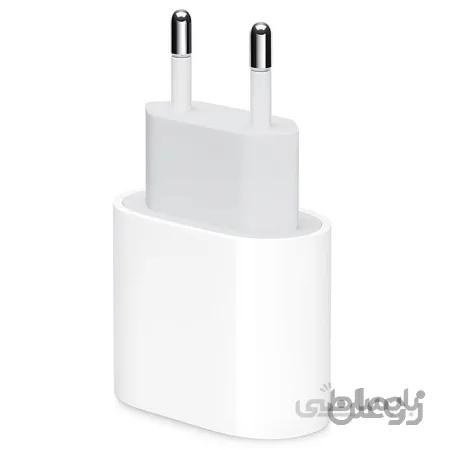 شارژر دیواری فست شارژ 18 وات اپل اصلی مدل MU7V2ZM/A