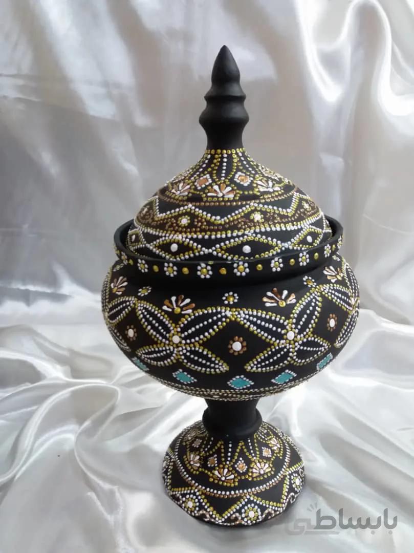 شکلات خوری نقطه کوبی سفالی کد ۱۰۱۴۱۴