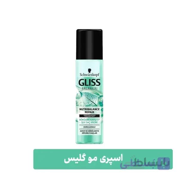 اسپری دو فاز مو گلیس مدل ضد ریزش و ترمیم کننده حجم ۲۰۰ میلی لیتر