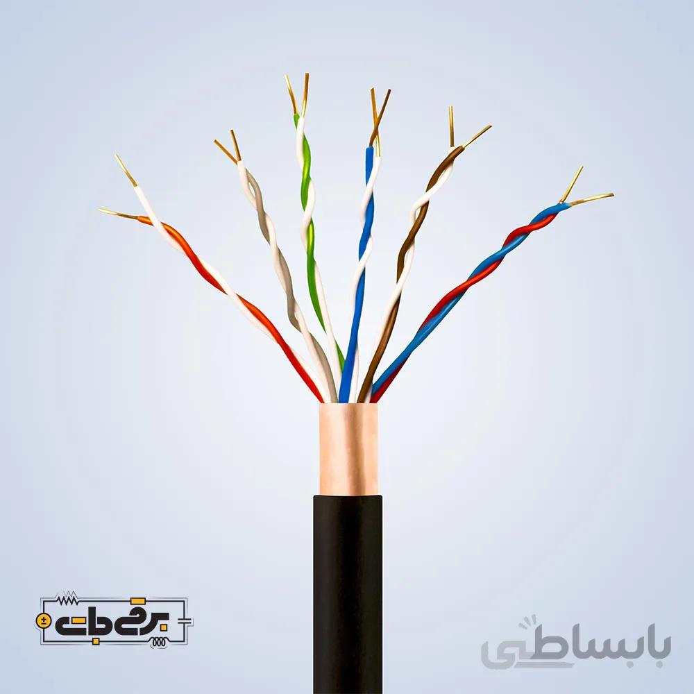 کابل 6 زوج زمینی 0.6 تمام مس برند مازندران