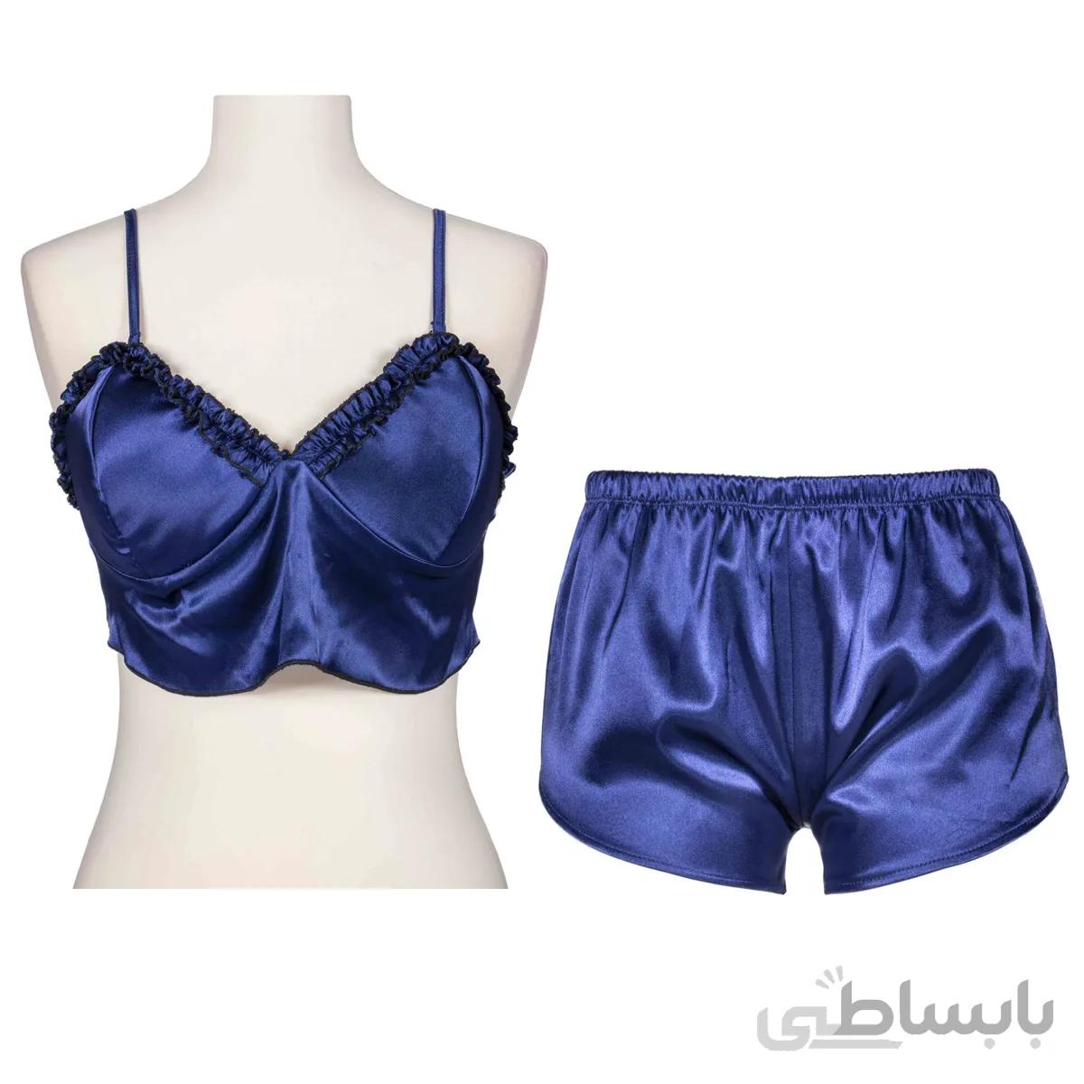 لباس خواب زنانه دو تکه ساتن تیساپه 518