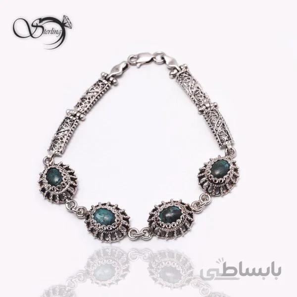 دستبند نقره زنانه فیروزه کد:۱۳۶۸