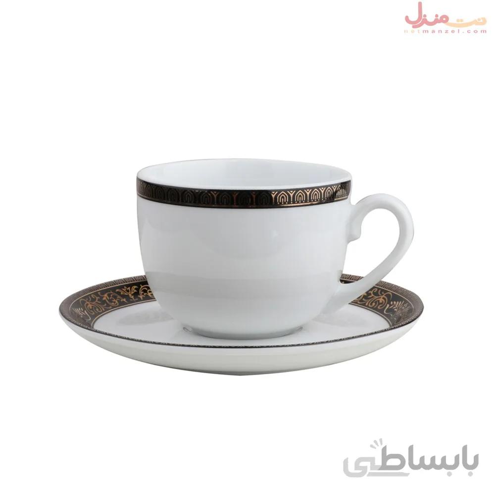 سرویس چای خوری 12 پارچه چینی زرین سری ایتالیا اف مدل آتلانتیس درجه عالی