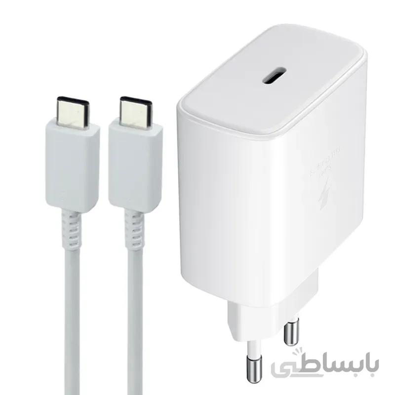 شارژر دیواری فست شارژ Samsung EP-TA845 3A PD 45W Type-C + کابل تایپ سی