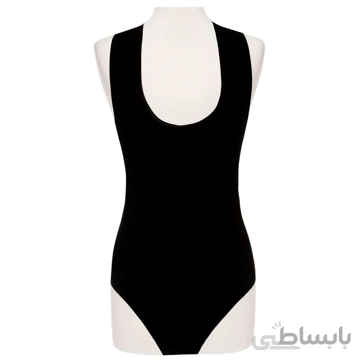بادی مجلسی یقه گردنی کرپ جودون بی استین تیساپه 322