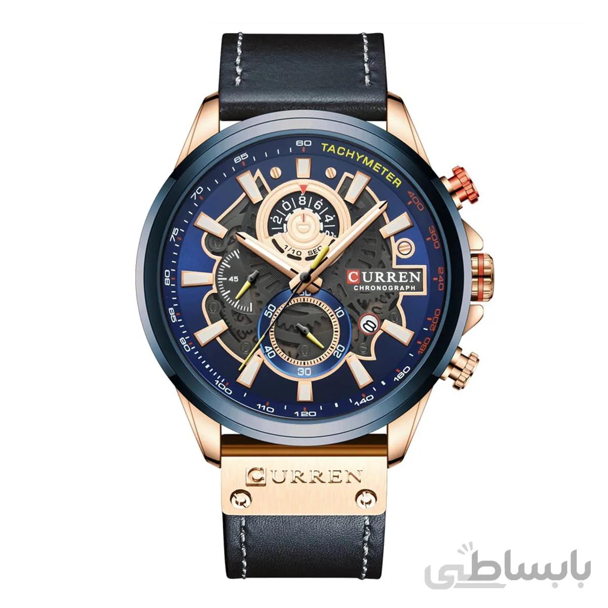 ساعت مچی کارن مردانه آبی مدل Curren 8380